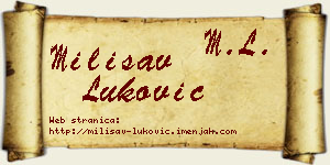 Milisav Luković vizit kartica